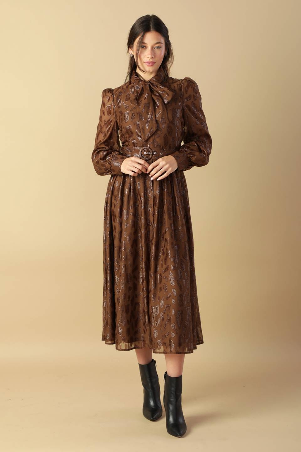 ALONG THE WAY WOVEN MIDI DRESS Flying Tomato